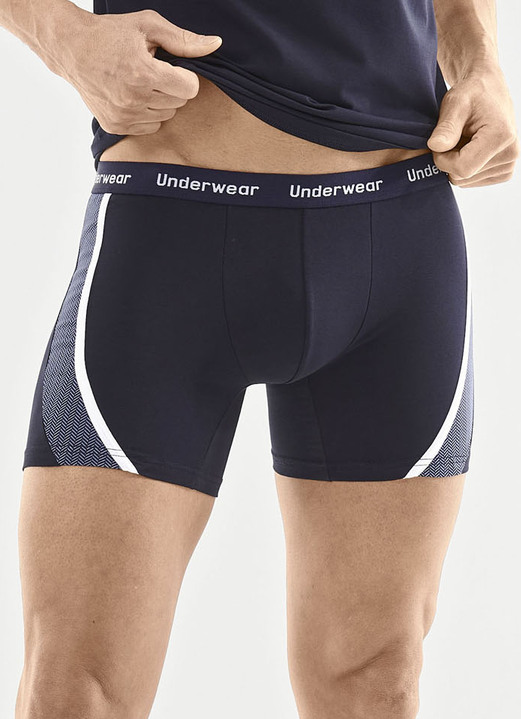 Unterhosen - Dreierpack Pants mit bedruckten Einsätzen, in Größe 005 bis 011, in Farbe 2X NAVY, 1X SCHWARZ Ansicht 1