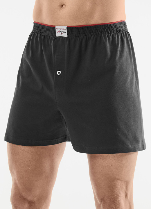 Unterhosen - Dreierpack Boxershorts aus Bio-Baumwolle, in Größe 005 bis 016, in Farbe 3X SCHWARZ Ansicht 1