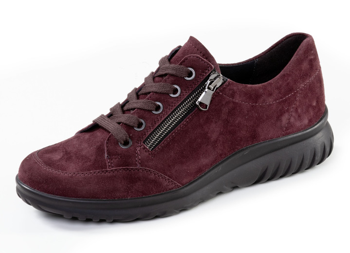 Weite H - ELENA EDEN, bequeme Damen-Schnürschuhe, Weite H, mit herausnehmbarem Fußbett, in Größe 3 1/2 bis 8, in Farbe BURGUND Ansicht 1