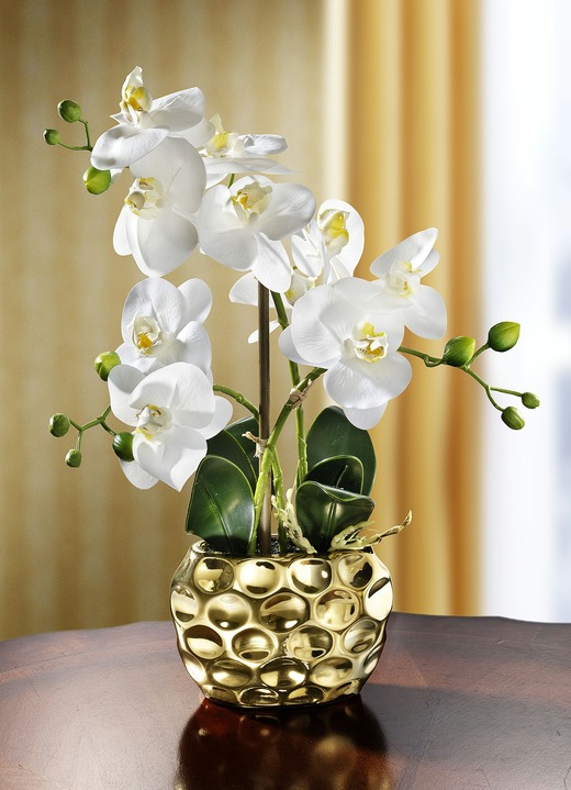 Wohnaccessoires - Orchidee im Topf, in Farbe GOLD