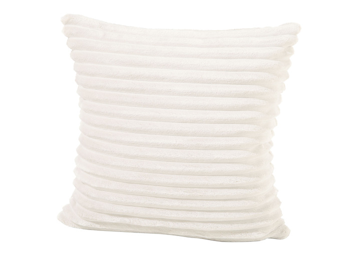 Dekokissen & Hüllen - Weicher Cord-Kissenbezug, in Farbe CREME Ansicht 1
