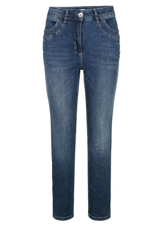 - Jeans mit trendiger Waschung, in Größe 019 bis 052, in Farbe BLAU Ansicht 1