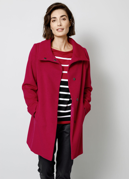 - Wolljacke mit verdeckter Druckerleiste, in Größe 038 bis 052, in Farbe ROT Ansicht 1