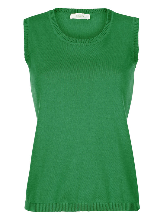 Tops - Stricktop aus reiner Baumwolle, in Größe 038 bis 052, in Farbe GRÜN Ansicht 1