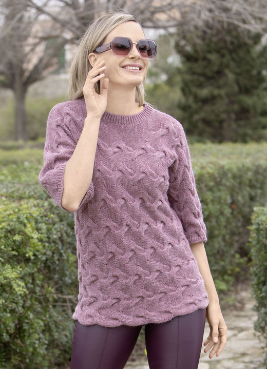 Inspiration - Pullover mit Alpaka, in Größe L(44/46) bis XXL(52/54), in Farbe ROSENHOLZ MELIERT Ansicht 1