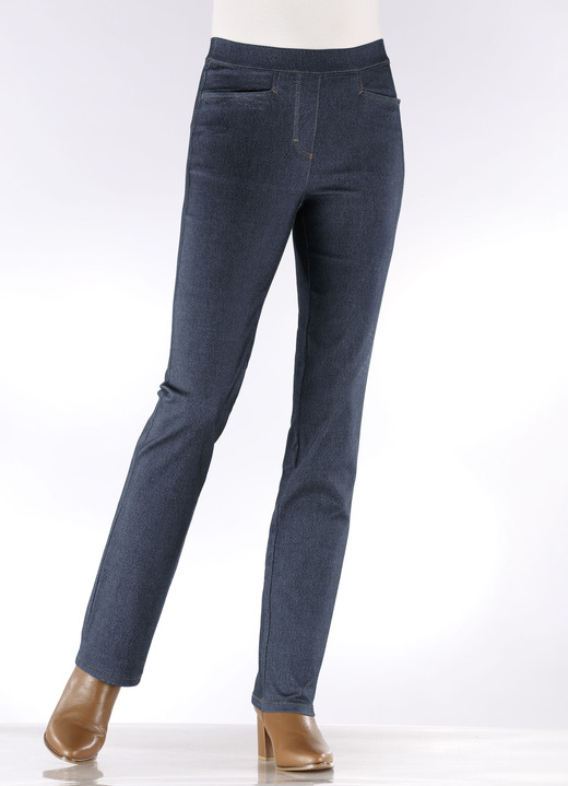 Jeans - Hose in Denim-Optik, in Größe 018 bis 052, in Farbe DUNKELBLAU Ansicht 1
