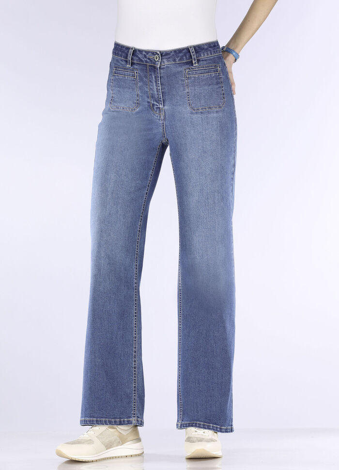 Jeans mit modischen Vordertaschen JEANSBLAU