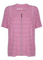 Shirtjacke mit garngefärbtem Ringeldessin 