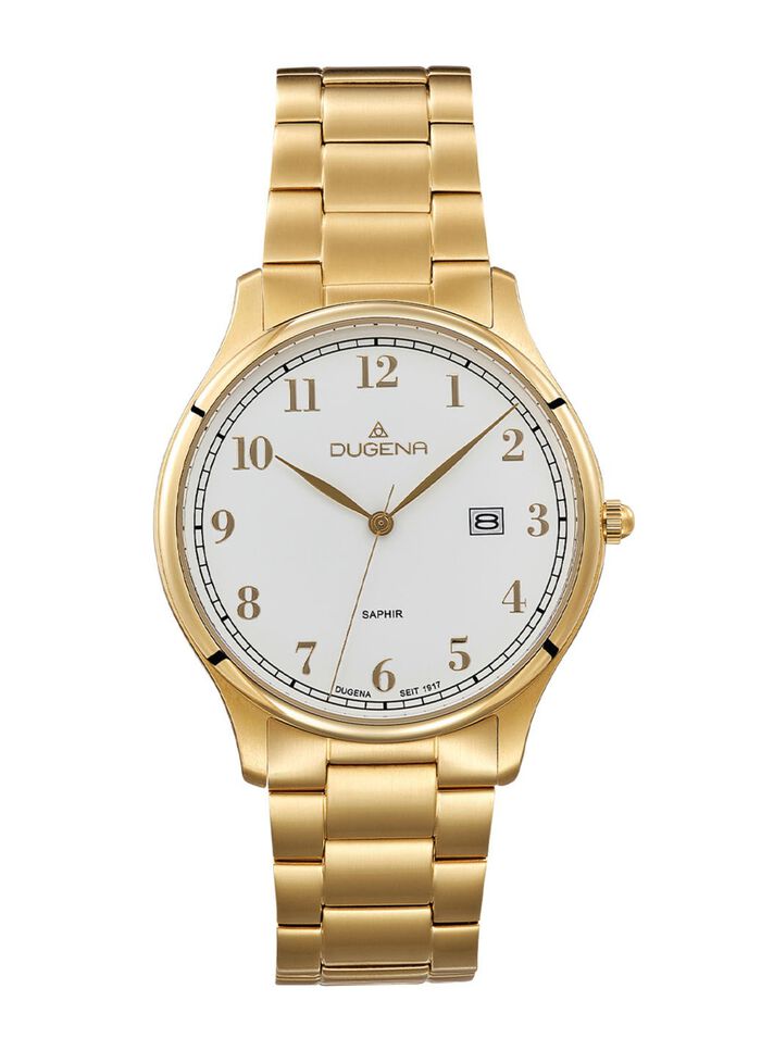 Dugena-Quartz-Herrenuhr mit Edelstahlbandgeh&auml;use 