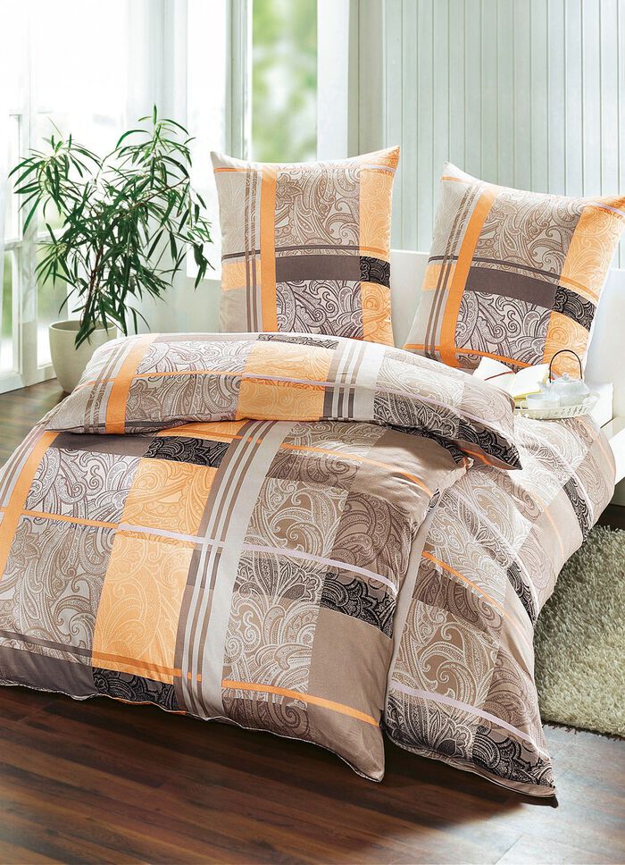 Satin Bettwäsche-Garnitur APRICOT