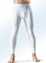 Hermko Zweierpack Unterhosen aus Doppelripp mit Eingriff, wei&szlig; 