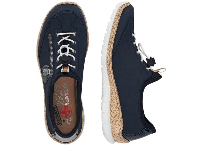 Rieker, sportliche Damen-Sneaker, mit MemoSoft Decksohle 