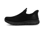 Rieker, leichte Herren-Slipper, mit verstärkter Hinterkappe SCHWARZ