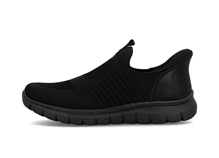 Rieker, leichte Herren-Slipper, mit verstärkter Hinterkappe SCHWARZ