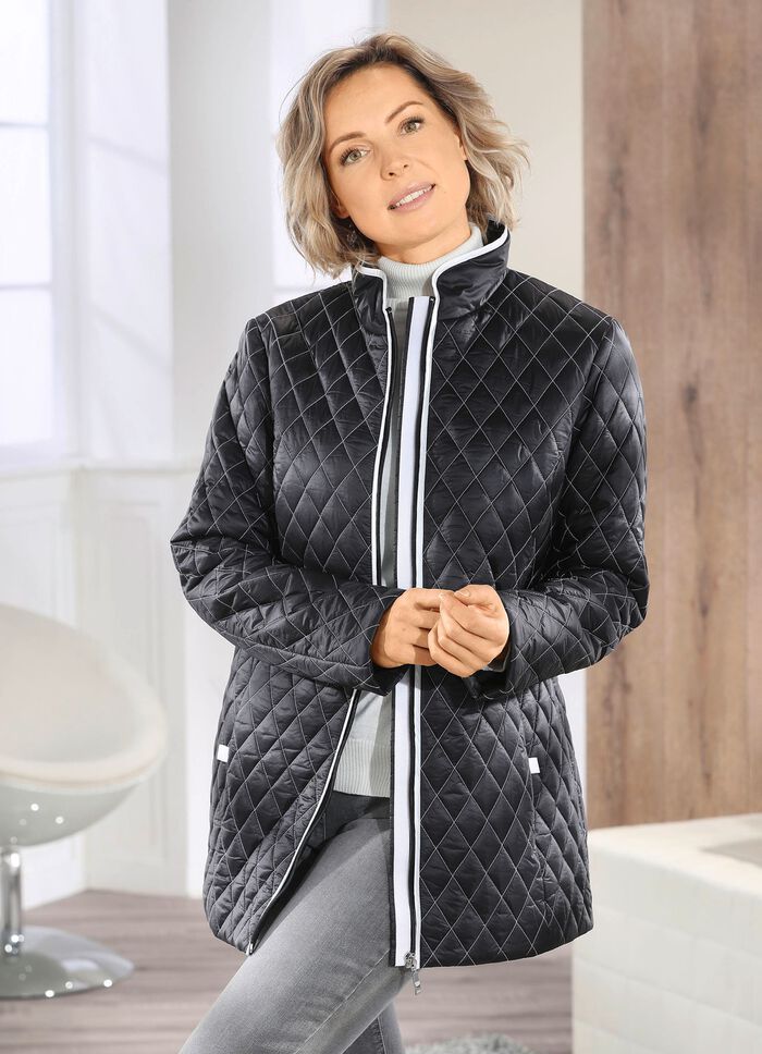 Jacke mit Rautenstepp 