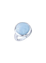 Damenring mit echt Milky-Aquamarin 