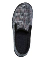 Textil-Hausschuh mit anatomisch geformtem Fußbett BLAUGRAU-MULTICOLOR