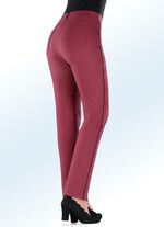 Hose mit kontrastfarbener Zierpaspel CHIANTI-SCHWARZ