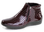 ELENA EDEN, komfortable Damen-Stiefeletten, Weite H, mit herausnehmbarem Fußbett BURGUND