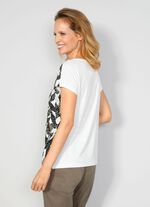 Shirt mit Bl&auml;tterdruck 