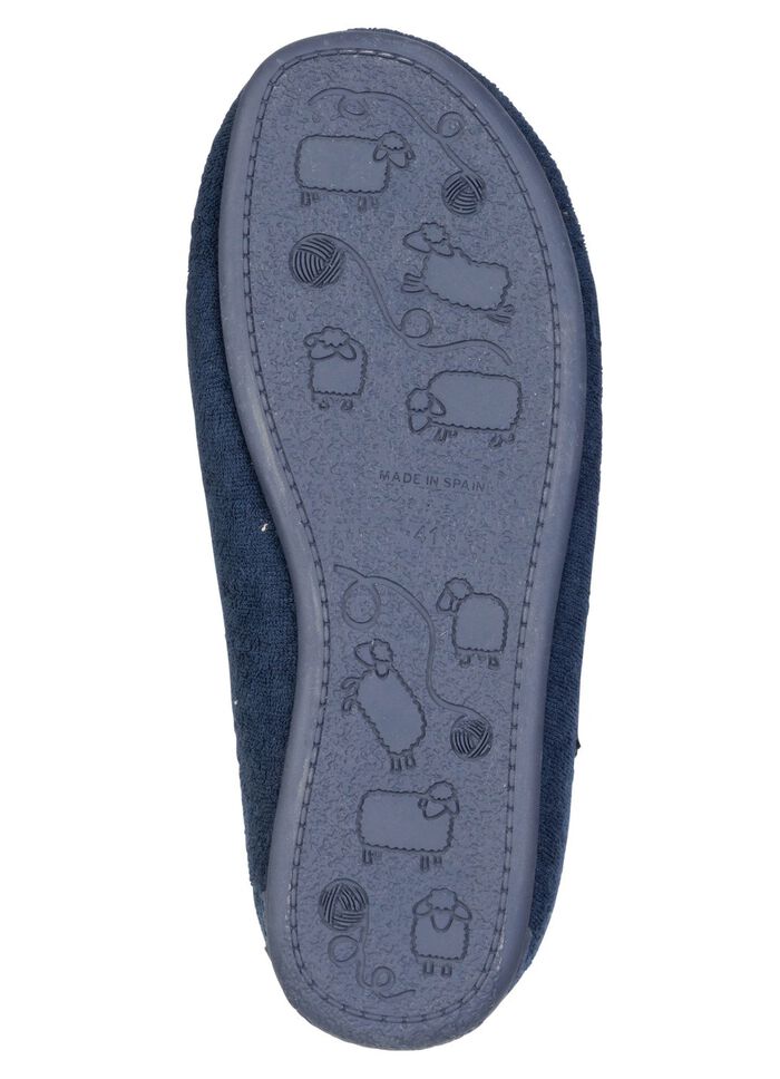 Klassische Herren-Hausschuhe, mit herausnehmbarem Fu&szlig;bett BLAU