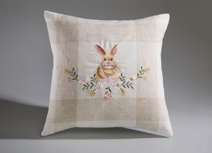 Bestickte Tisch- und Raumdekoration mit Osterhasen-Motiv SEKT-BUNT