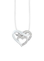 Süßer Herz-Anhänger mit Diamanten 