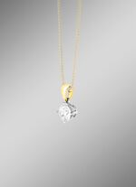 Solit&auml;r-Anh&auml;nger in Bicolor mit Brillant 