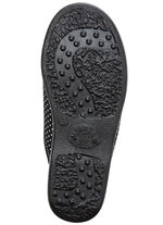 Zweierpack Pantoffeln aus gepunktetem Textilmaterial 1x BORDEAUX 1x SCHWARZ