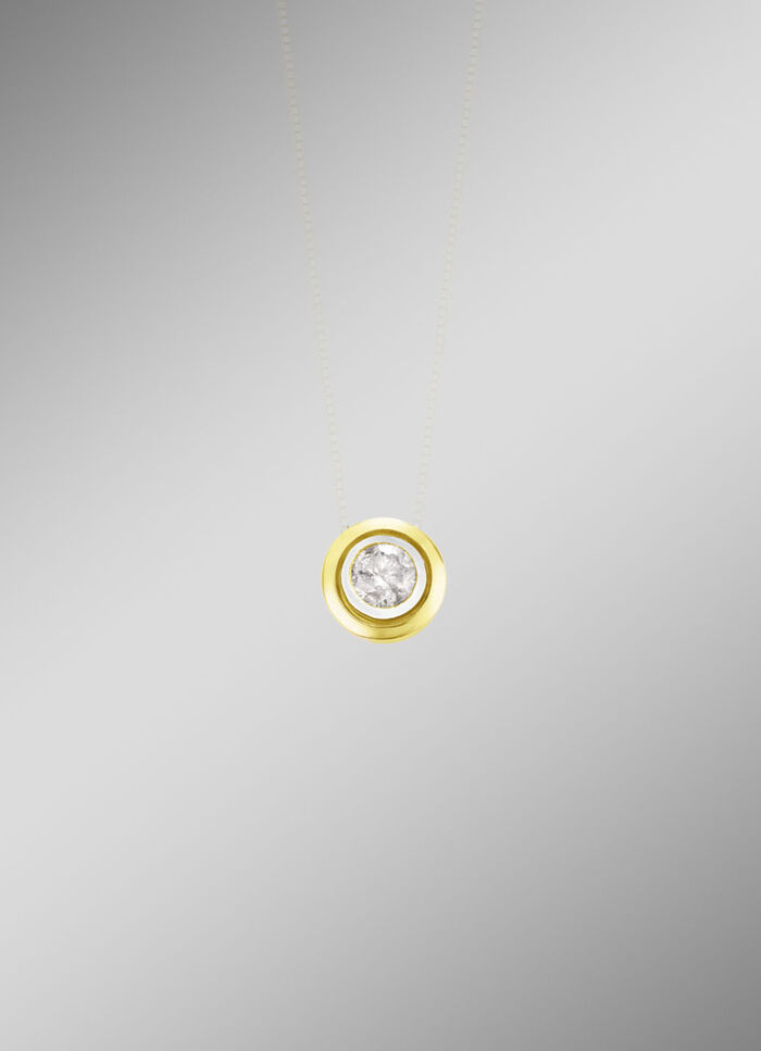 Exklusiv bei Bader: Anh&auml;nger in Bicolor mit 1 Brillant 