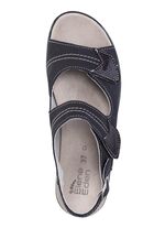 ELENA EDEN, bequeme Damen-Sandalen, Weite G, mit herausnehmbarem Fu&szlig;bett DUNKELBLAU