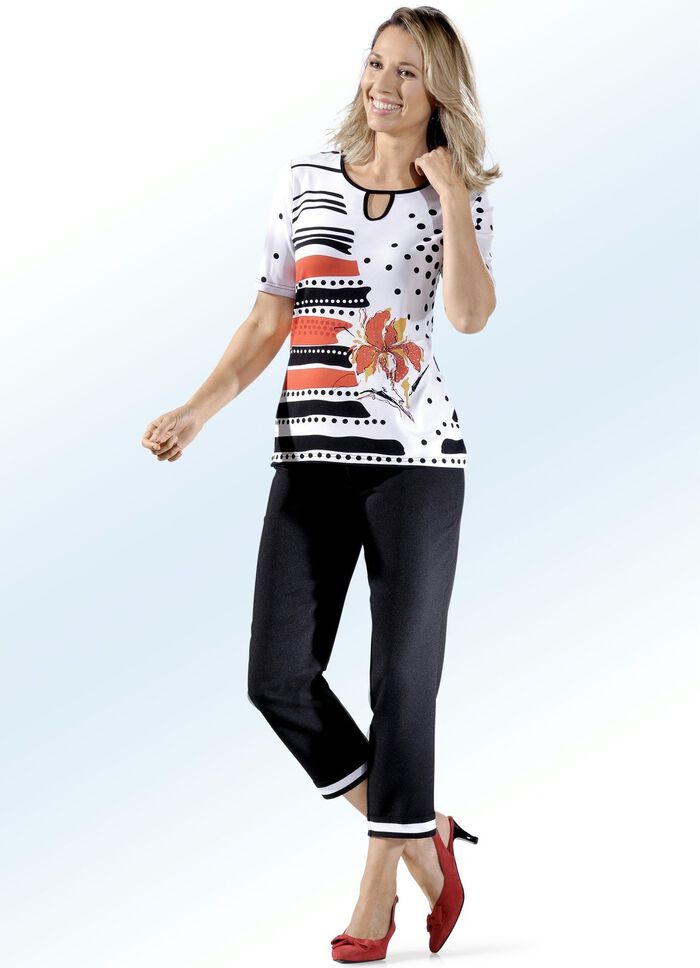 Hose mit sportivem Chic SCHWARZ