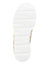 Waldläufer Sneaker aus beschichtetem, floral bedrucktem Textilmaterial WEISS-BUNT