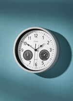 Wanduhr mit Thermometer und Hygrometer 
