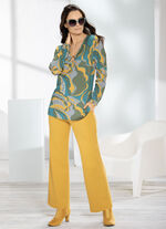 Hose in modischer Weite MESSING