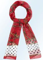 Schal mit aktuellen Ketten- und Gürtelmotiven 