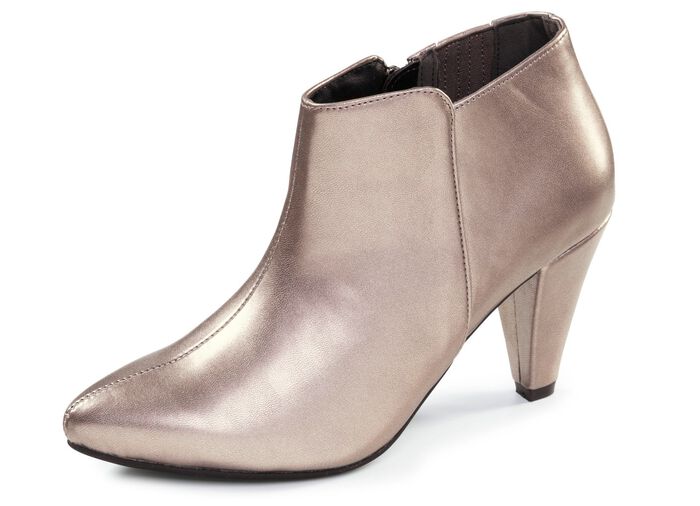 Andrea Conti, trendige Damen-Stiefeletten, mit Rei&szlig;verschluss ALTSILBER