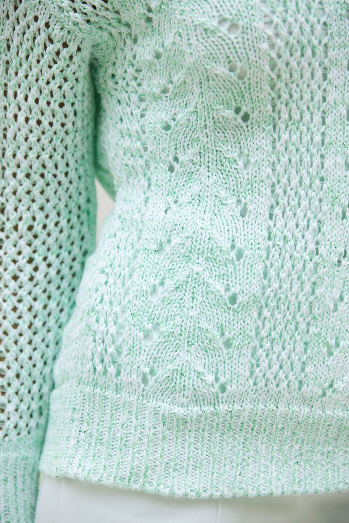 Pullover mit edlem gl&auml;nzendem Paillettengarn 