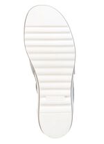 Waldl&auml;ufer, bequeme Damen-Sandalen, Weite H, mit herausnehmbarem Fu&szlig;bett WEISS-BUNT