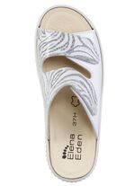 ELENA EDEN Pantolette mit teilweise schimmerndem Zebra-Druck 