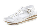 Andrea Conti Sandale aus weichem Nappaleder WEISS