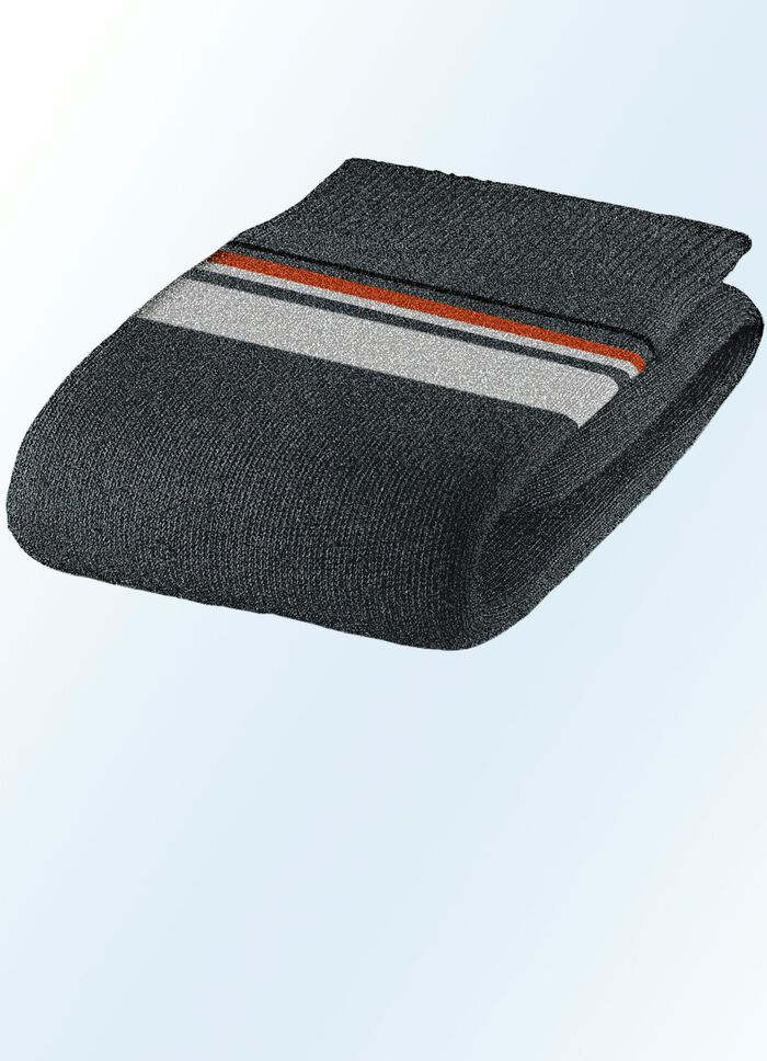 Fünferpack Socken, Schaft und Bund extra weit 2X HELLGRAU, 3X ANTHRAZIT