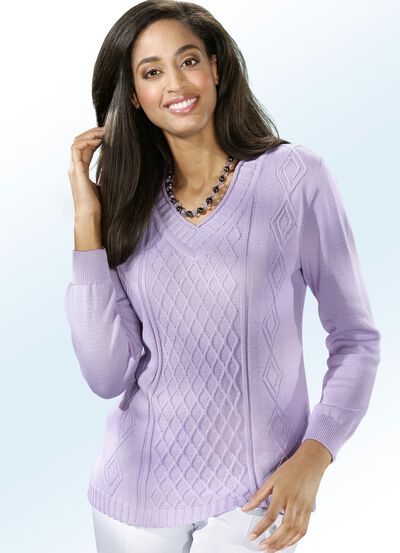 Pullover mit Rautenstruktur 