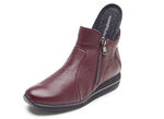 Waldläufer, bequeme Damen-Stiefeletten, Weite H, aus Hirschleder BURGUND