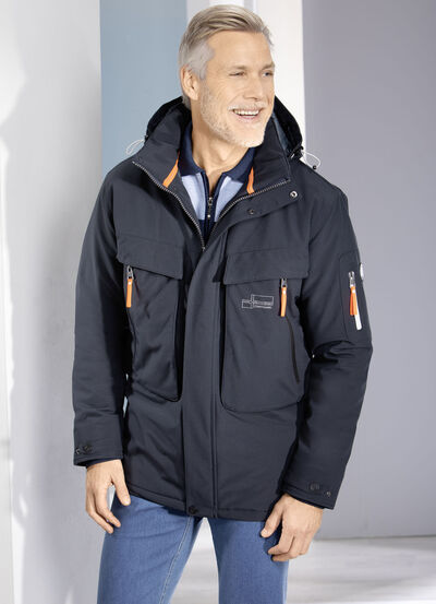 Softshelljacke mit Windfang 