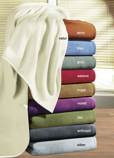 Hochwertige Schlafdecke, 2er-Set, mit Veloursband-Einfassung, von Borbo 