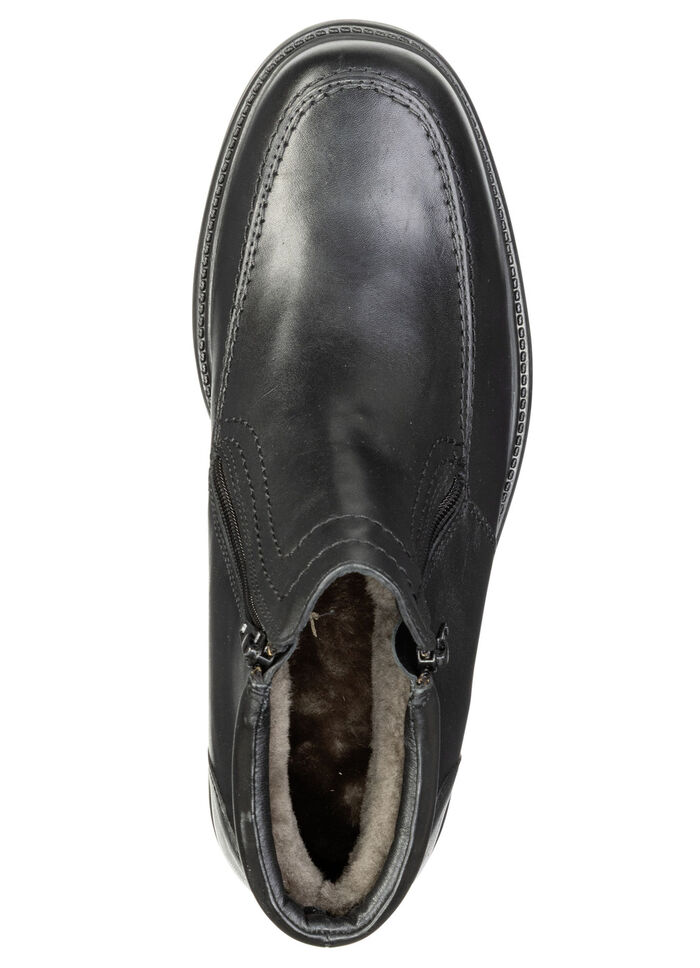 GINO GALANTE, gefütterte Herren-Stiefeletten, Winterschuhe, mit Lammfell SCHWARZ
