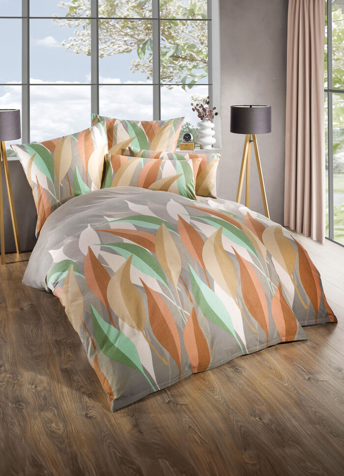 Soft-Biber Bettwäsche aus 100% Baumwolle TAUPE