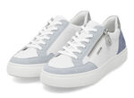 Remonte Sneaker aus Nappa- und Veloursleder mit Metallic-Besatz BLAU-WEISS-SILBER