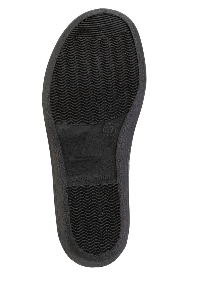 Bequeme Damen-Hausschuhe, Weite H, aus floral bedrucktem Meshmaterial 